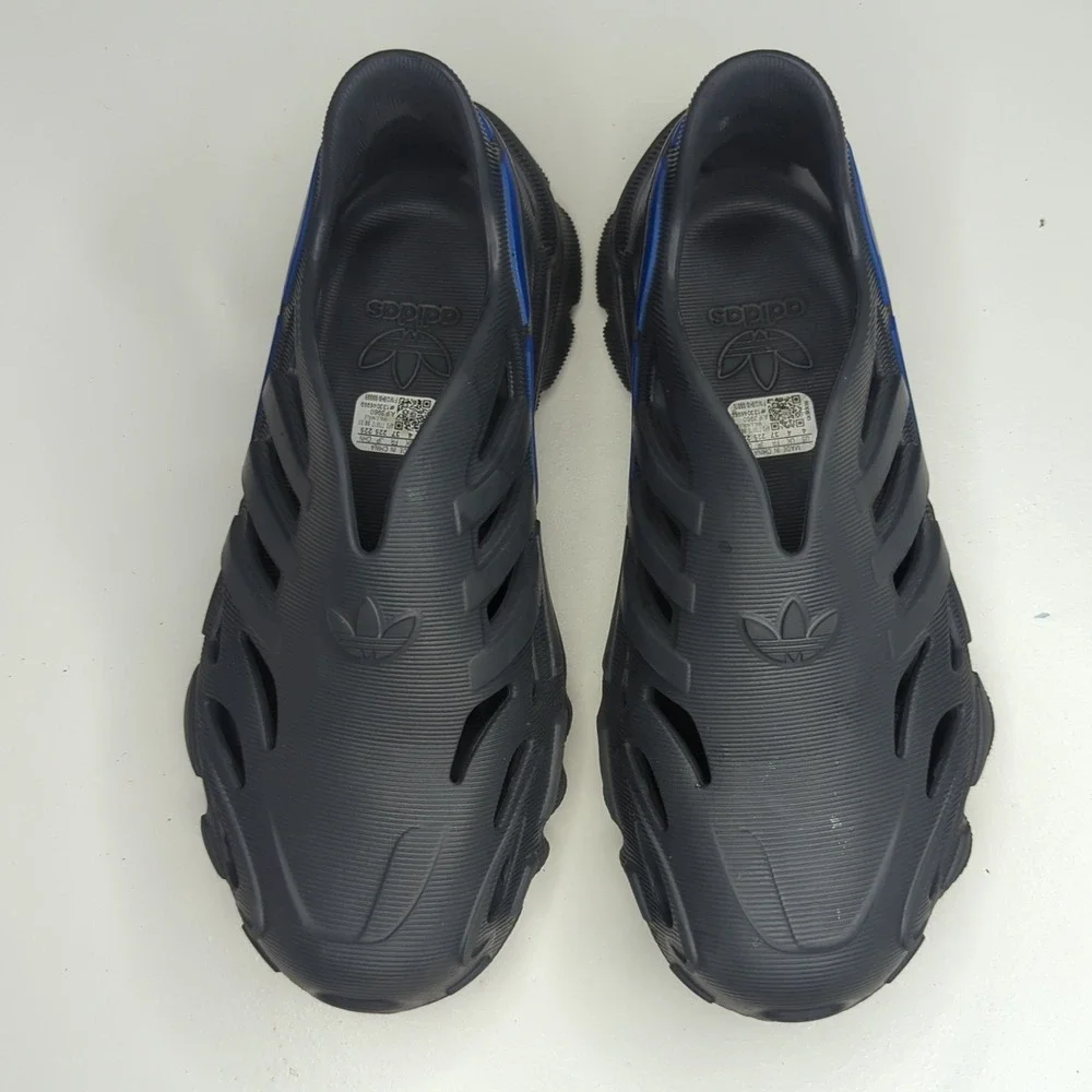 Adidas Adifom Climacool Shoes Mens Size‎ 4 Black Blue Slides Sandals Clogs